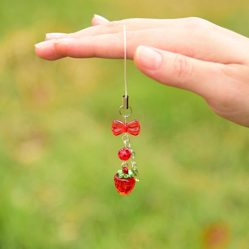 THSOGO Cute Strawberry Cherry Phone Charm Delicate Y2K Kpop Aesthetic Charm For Phone Bag Keychain Airpods Camera Pendants Decor - Image 3